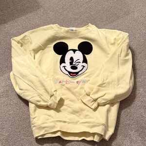Disney Light Yellow Mickey Mouse Hoodie